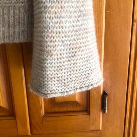 Madewell oatmeal rib sweater with pretty flecks of color Bell sleeves - Picture 7 of 15